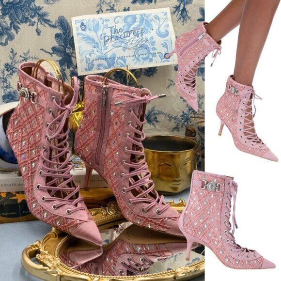 Kurt Geiger Shoes - 🆕 KURT GEIGER LONDON 🧿 NWOB Embellished Mansion Corset Ankle Boots - Sz 37 US7